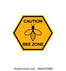 Bee crossing sign. vector sign eps 10