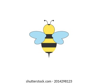 Bee, Cute bee, beetle, honey icon. Vector illustration. Flat design.