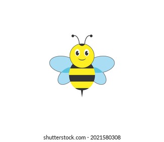 Bee, Cute bee, beetle, honey icon. Vector illustration. Flat design.