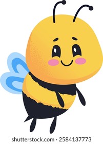 Bee Cute Character Vector Illustration