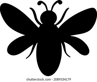 Bee decoration for T-shirt cards bee icon insect vector