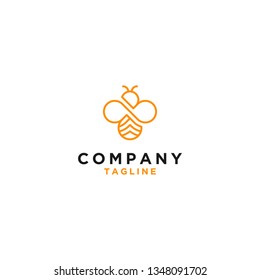 Bee Design Logo Template, - Vector