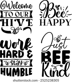 Bee designs Bundle, Bee design, Bee quotes designs bundle