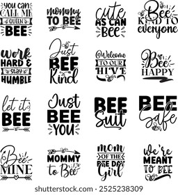 Bee designs Bundle, Bee design, Bee quotes designs bundle