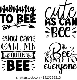 Bee designs Bundle, Bee design, Bee quotes designs bundle