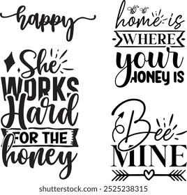 Bee designs Bundle, Bee design, Bee quotes designs bundle