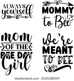 Bee designs Bundle, Bee design, Bee quotes designs bundle
