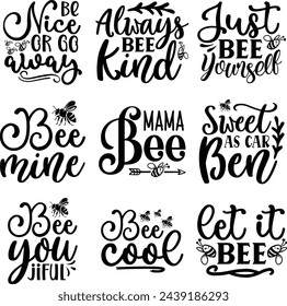 bee designs bundle and vector files