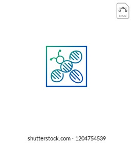bee and DNA logo template vector illustration and inspiration