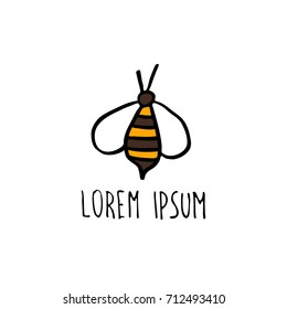bee doodle icon