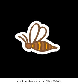 bee doodle icon