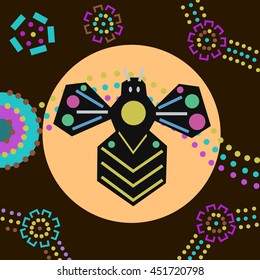 Bee in Dot Painting
