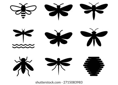 Bienen-Libellen-Bienenstockwasservektor