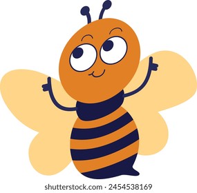 Dibujo de abejas de dibujos animados de verano.