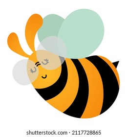 Bee drawing is a vector image.