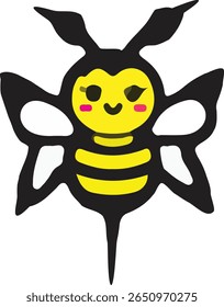 Bee element icon design Royalty Free Vector Image
