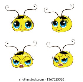 Bee Emoji Artwork for social sites, tshirt design, children book, etc