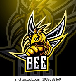 Bee esport mascot logo design