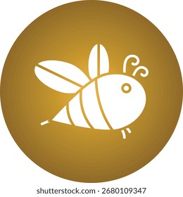 Bee Face single vector icon illustration
