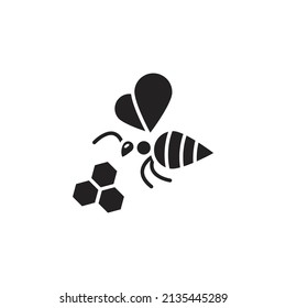 símbolo de símbolo del conjunto de abejas vectores para web infográfica