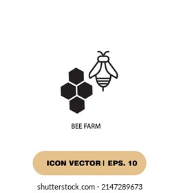 bee farm icons  symbol vector elements for infographic web