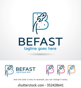 Bee Fast Letter B Logo Template Design Vector