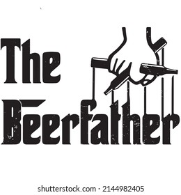 The bee father design, beerfather vector, beer father silhouette, beer father t shirt calligraphy Template for card, poster, banner, print for t-shirt ,pin,logo,badge, illustration,clip art, sticker