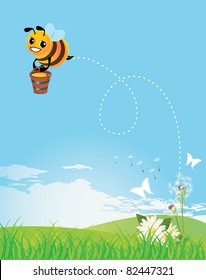 bee in field