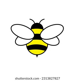 Bee flat design cartoon for your design