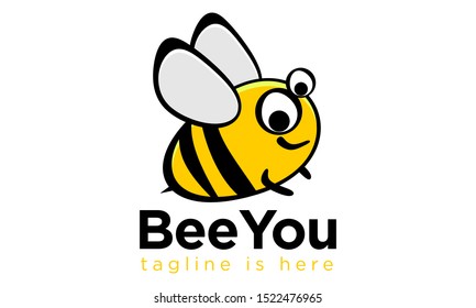 bee flat logo vector.You can be used bee logo for several purposes like product