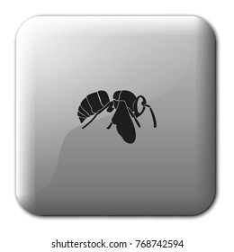 Bee flat vector icon.