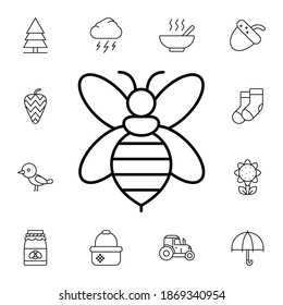 Bee flat vector icon in autumn pack