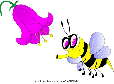 Bee with flower