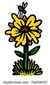 Bee and flower