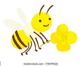 Bee with a flower