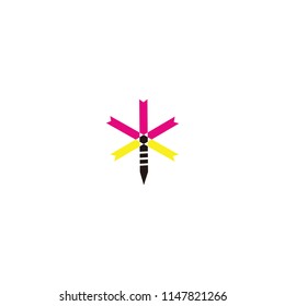 bee and flower logo