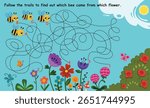 Bee and Flower Matching Puzzle - Fun Spring Activity for Kids
