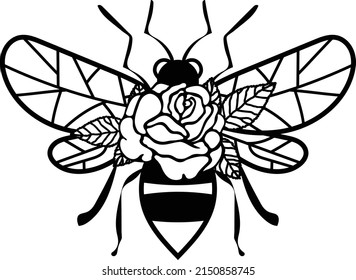 Bee With Flowers File is suitable for t-shirt, laser cutting, sublimation, hobby, cards, invitations, website or crafts projects. Perfect for magazine, news papers, posters, headers, invitation etc.