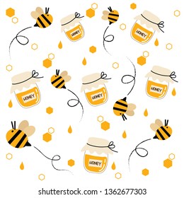 Bee fly illustration, Bee vector.