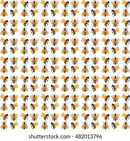 bee fly pattern design background. vector illustration.