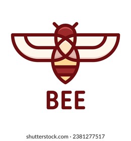 bee fly wing filled outline logo