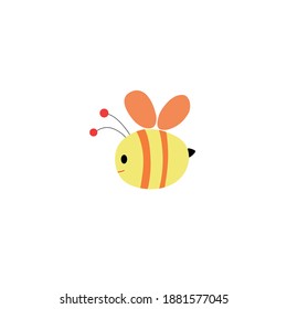 A Bee flying around in the air