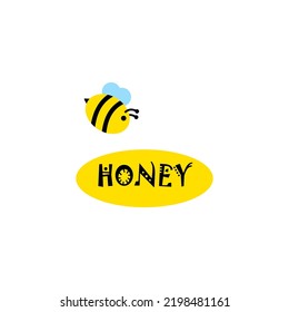Bee flying around flower, bees support the growth of trees and plants, critical to the environment.