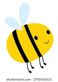 A bee is flying vector illustration