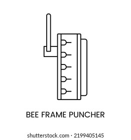 Bienenzüchter-Ikone-Linie in Vektorgrafik, Bienenzucht.