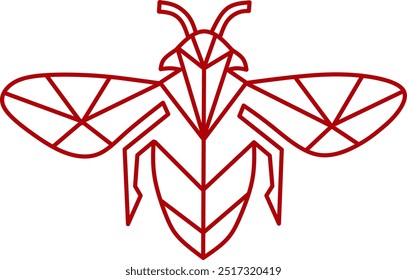 Bee, geometric design. Geometric vector Bee