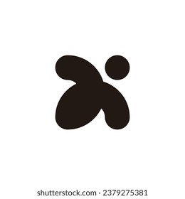 Símbolo geométrico de abeja simple vector de logotipo