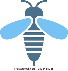 Bee Glyph Two Colour Icon