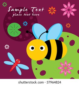 bee greeting card