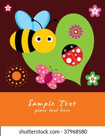 bee greeting card